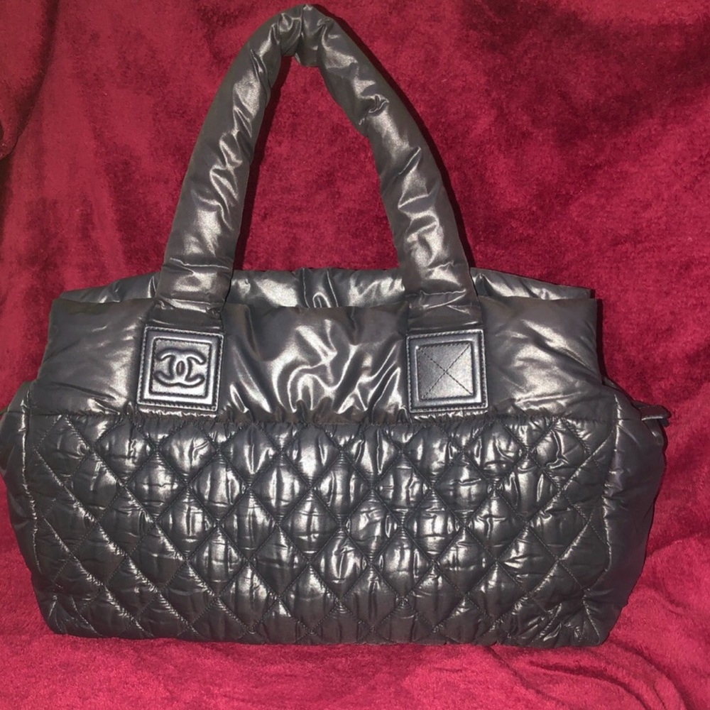 CHANEL Coco Cocoon Tote Bag Leather, nylon Black
